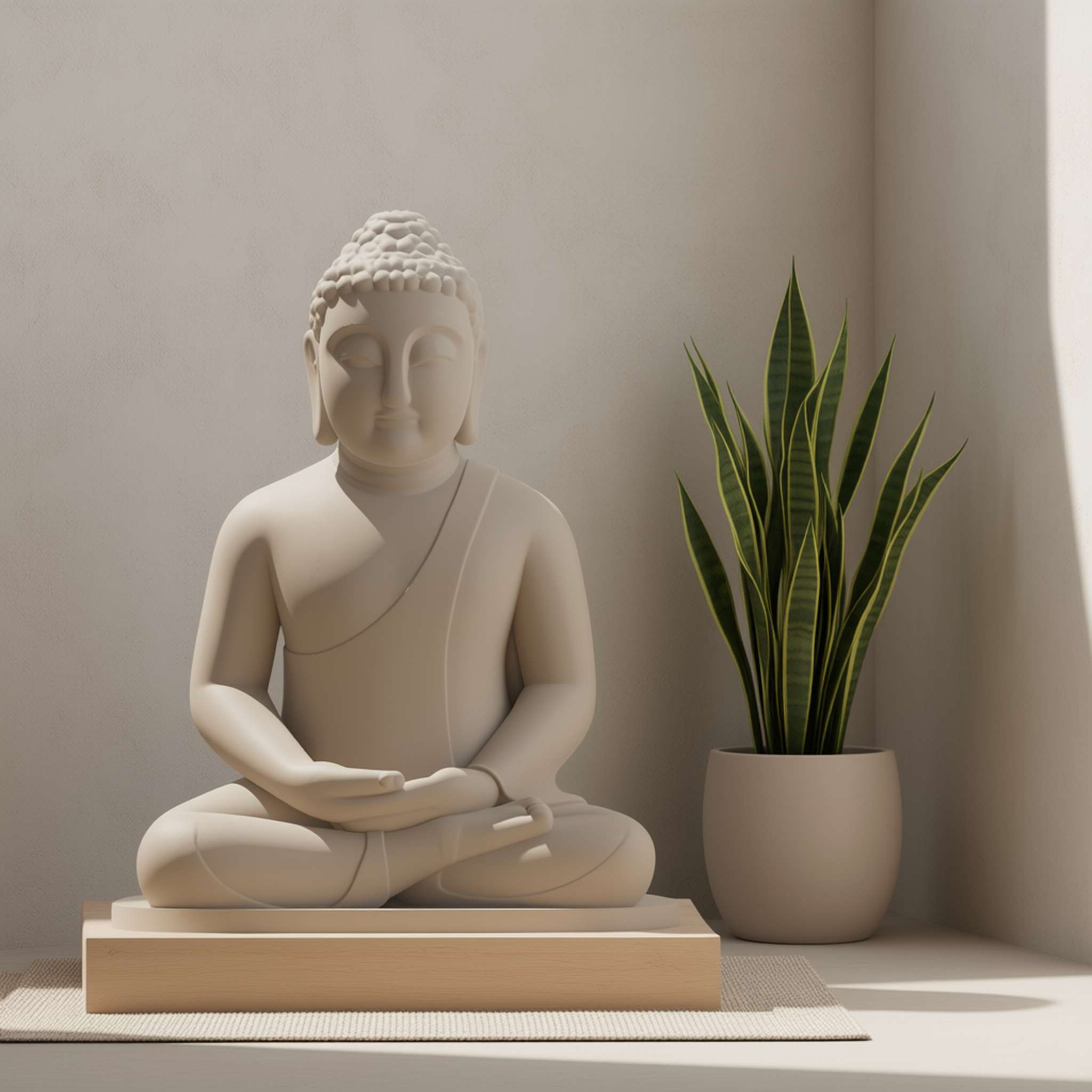 Buddha Statue Iridium Gold Metal