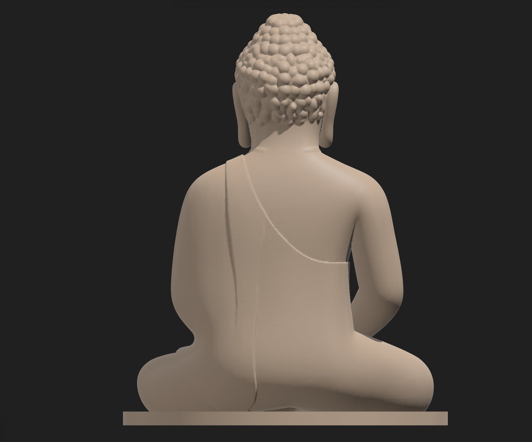 Buddha Statue Iridium Gold Metal