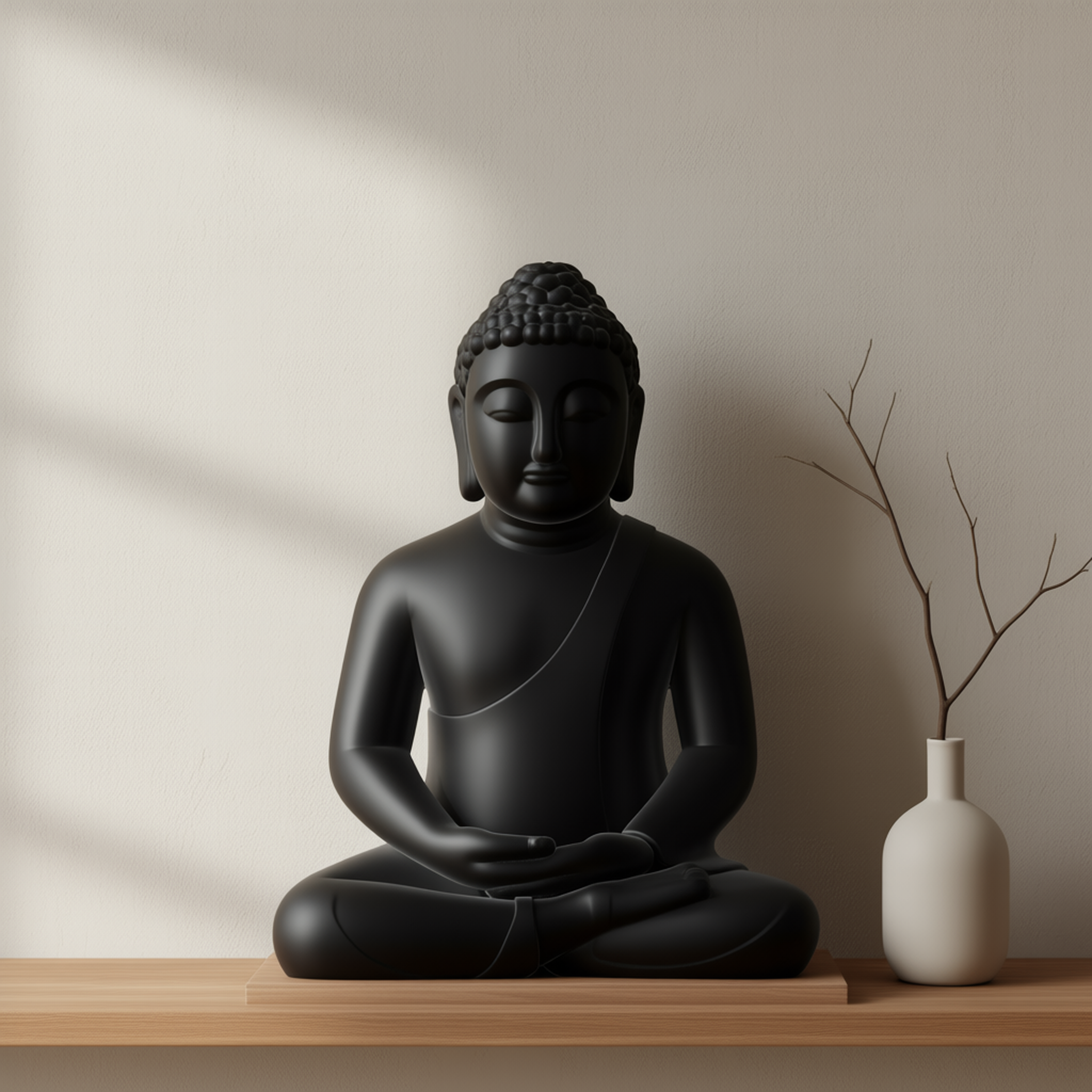 Buddha Statue Black