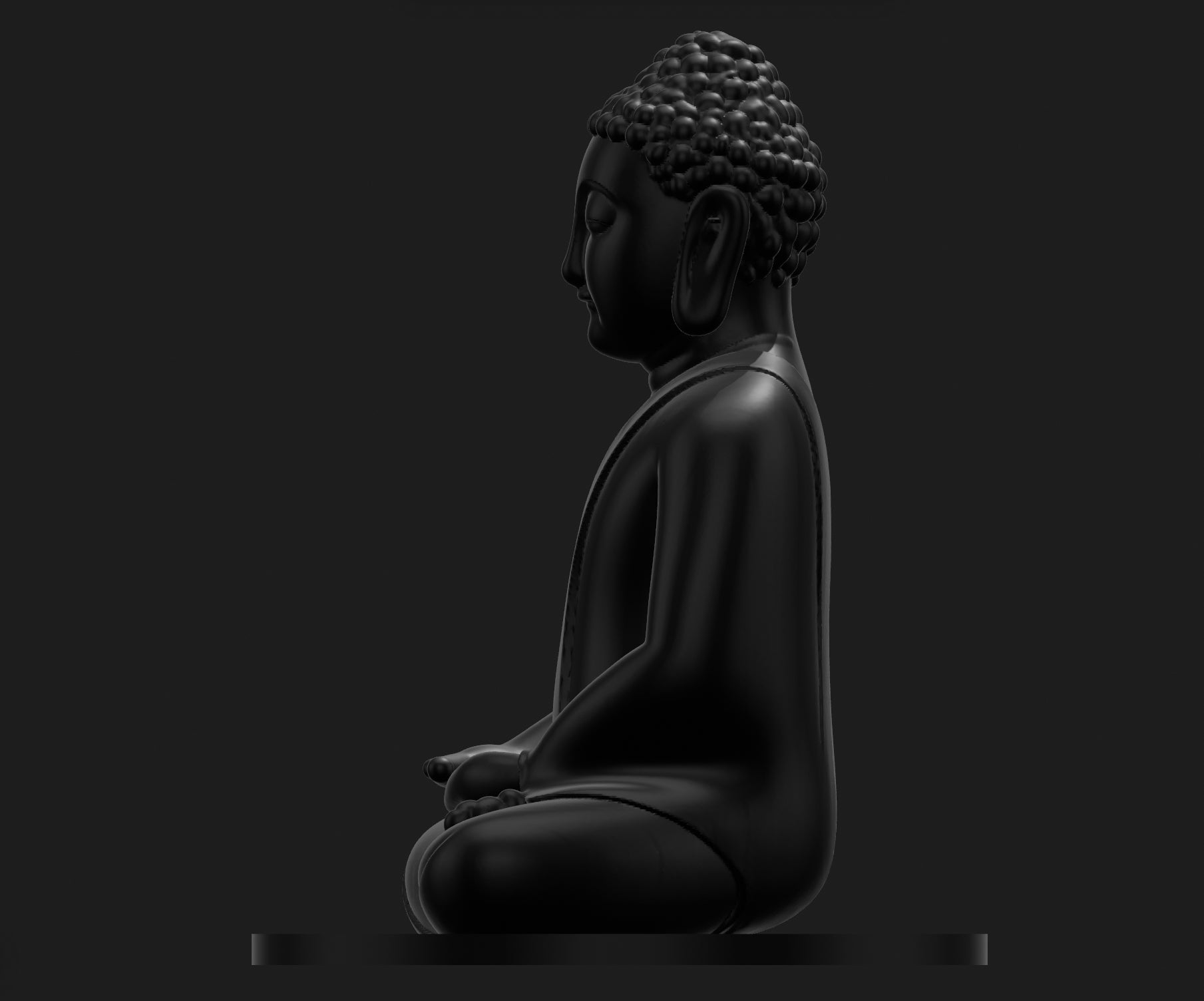 Buddha Statue Black