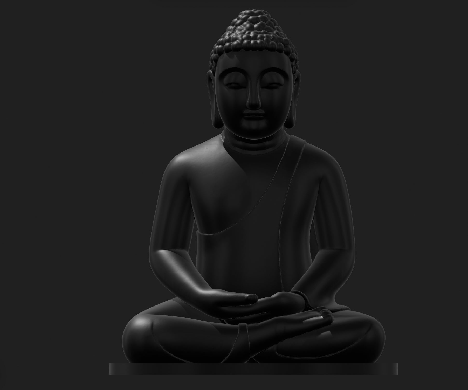 Buddha Statue Black
