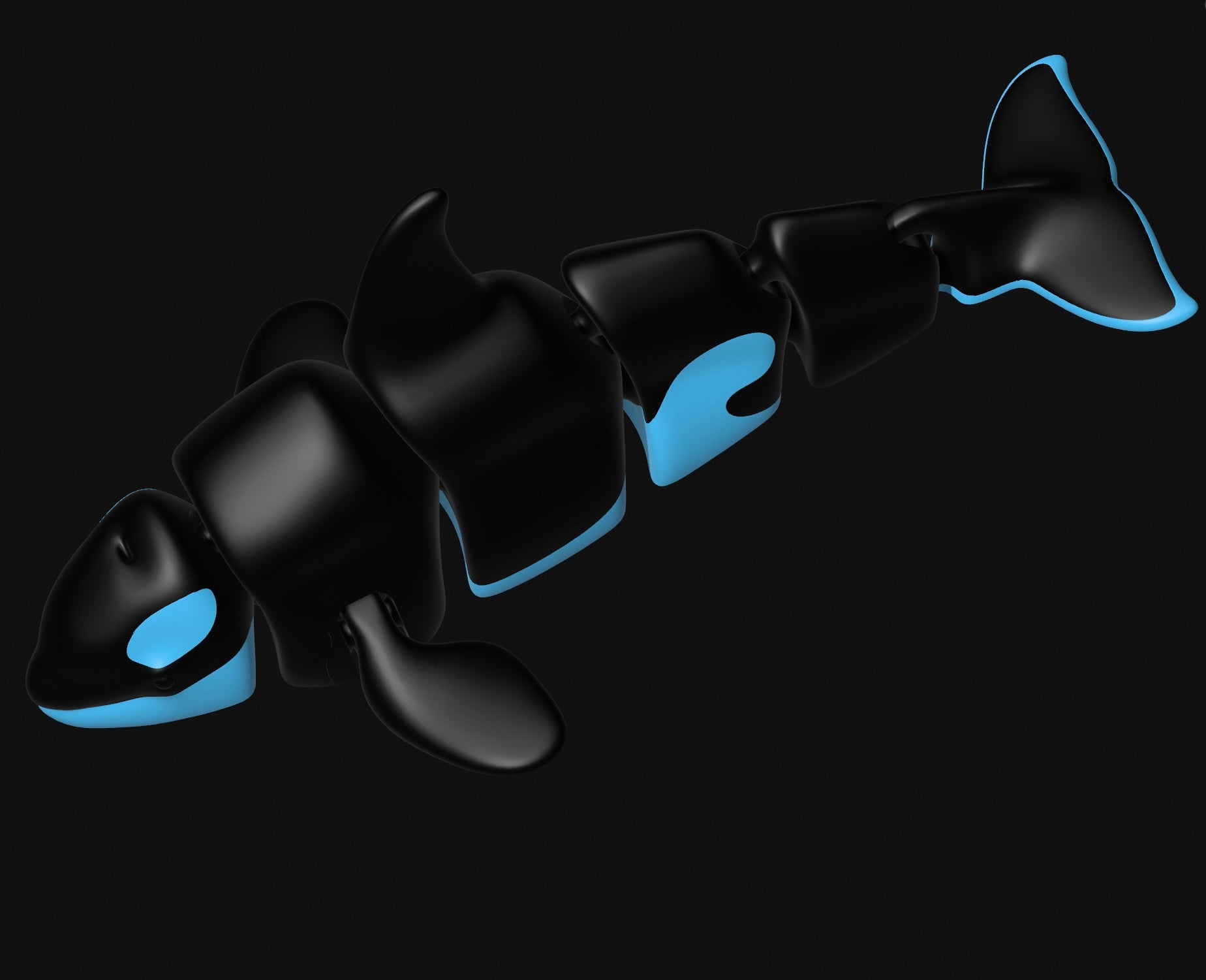 Flexi-Toy Orca Black/Sky Blue