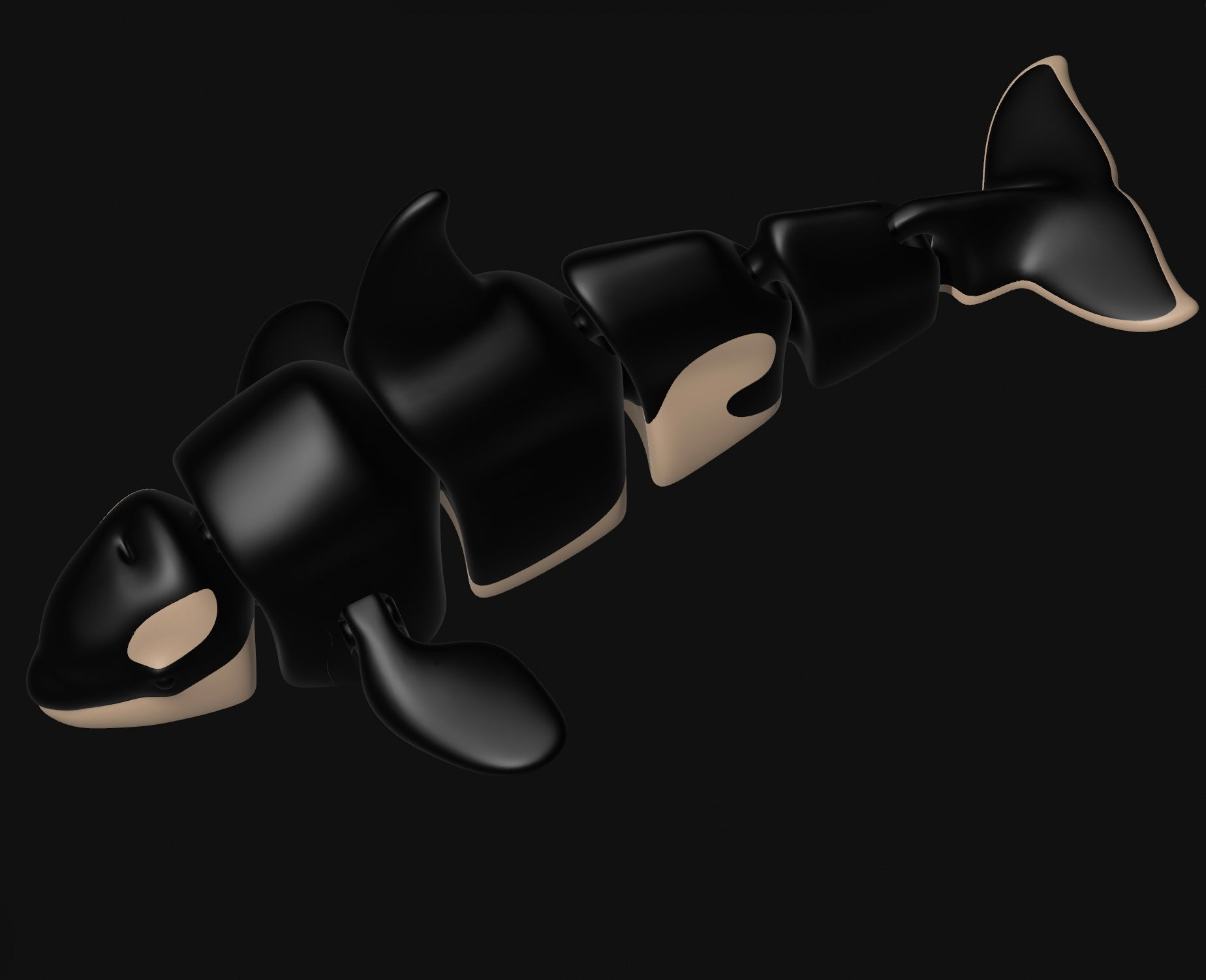 Flexi-Toy Orca Black/Iridium Gold