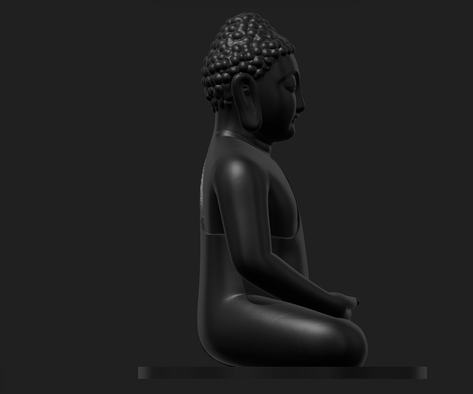 Buddha Statue Black