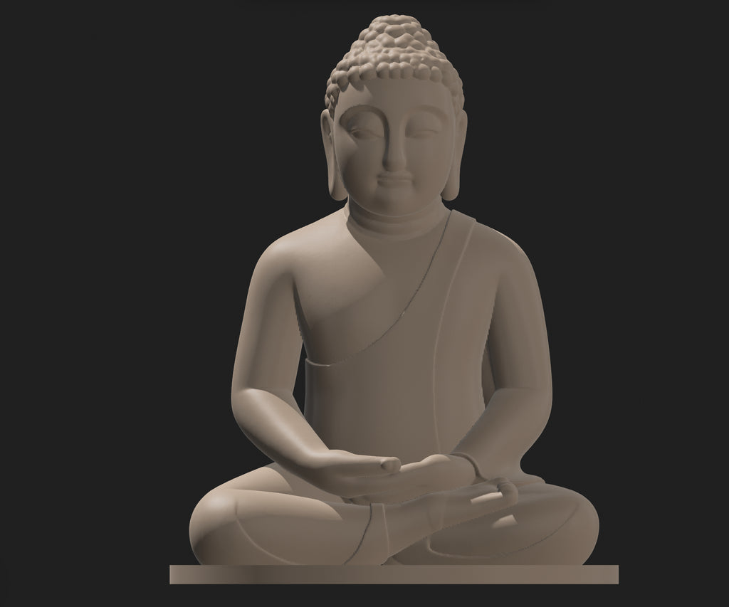 Buddha Statue Iridium Gold Metal