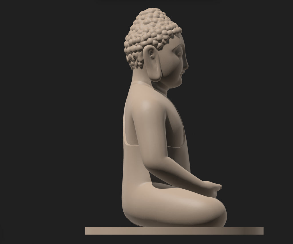 Buddha Statue Iridium Gold Metal