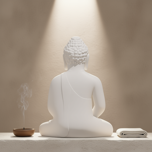 Buddha Statue White Marble