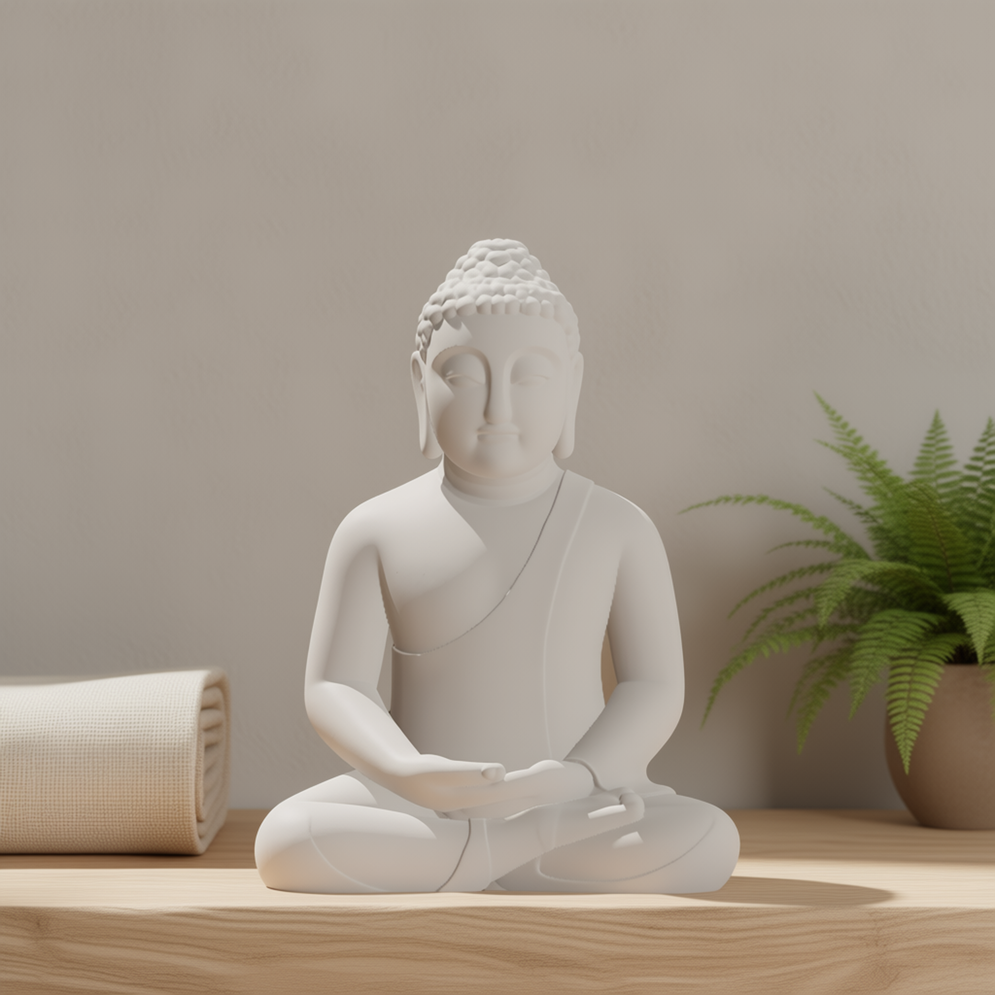 Buddha Statue White Marble