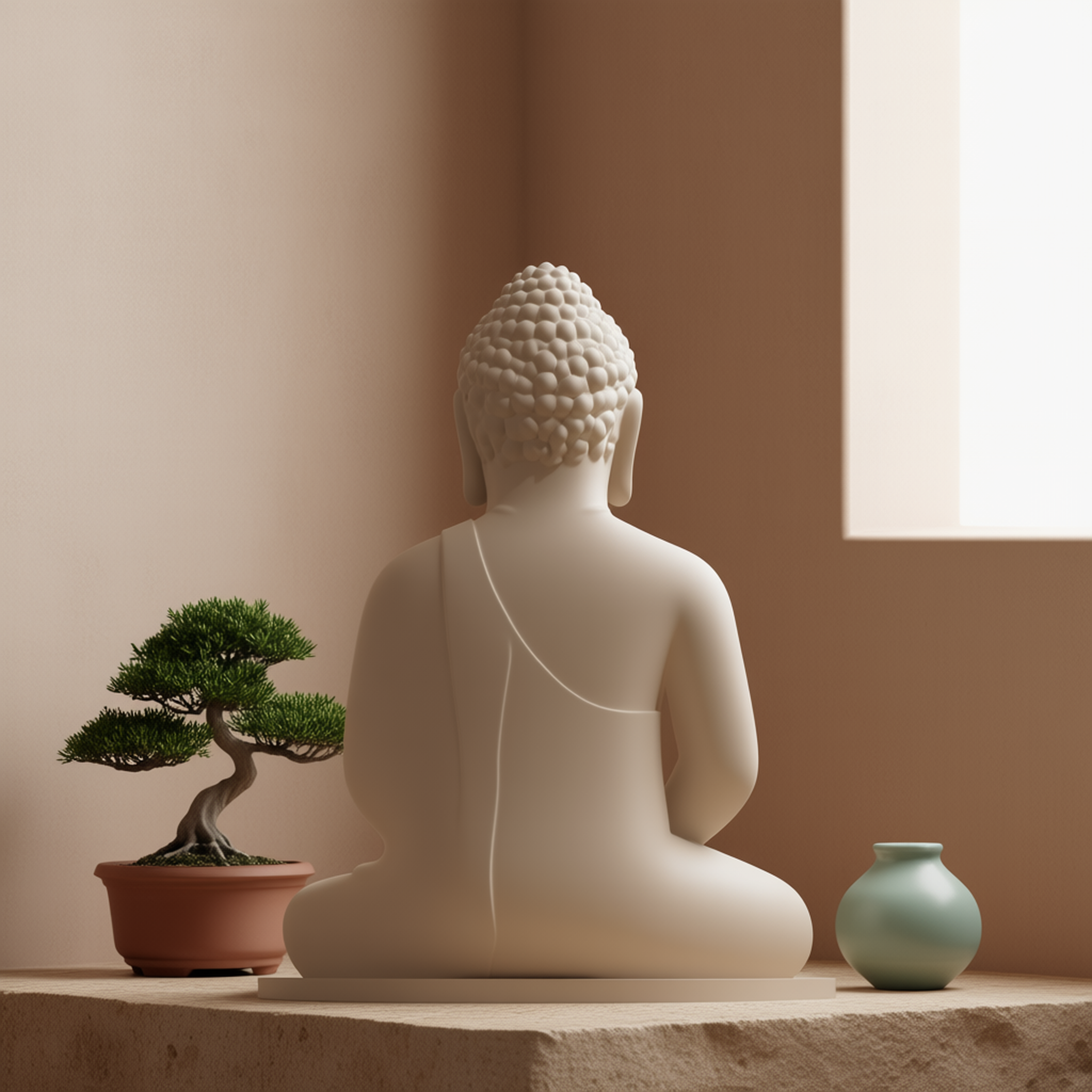 Buddha Statue Iridium Gold Metal