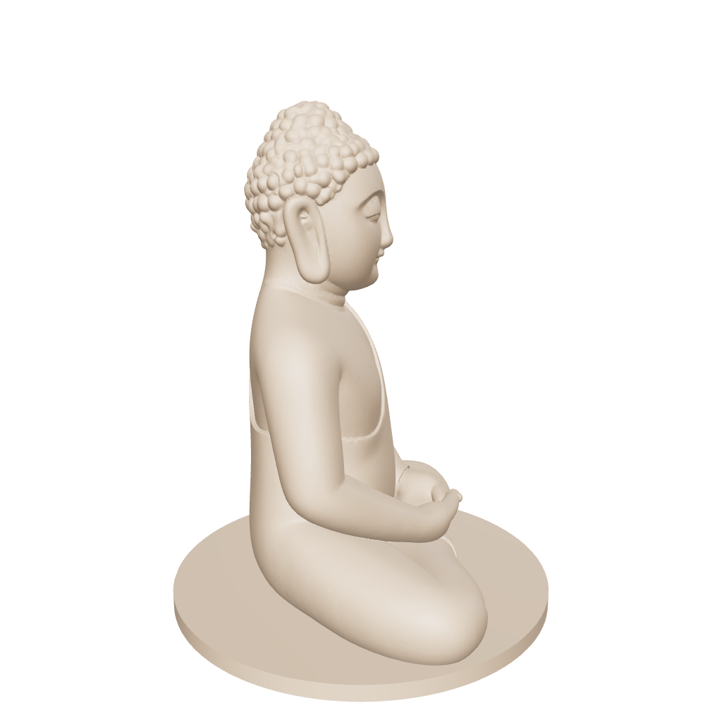 Buddha Statue Iridium Gold Metal